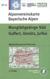 Alpenvereinskarte Mangfallgebirge Süd, Guffert, Unnütz, Juifen