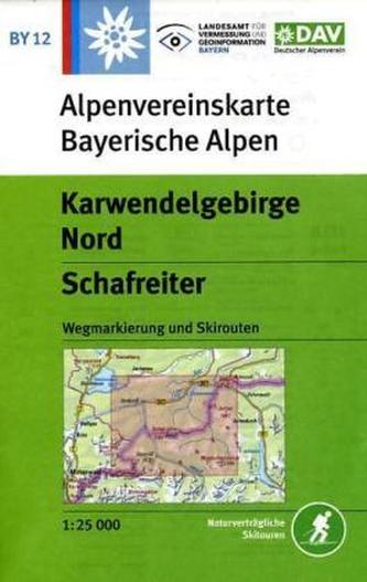 Alpenvereinskarte Karwendel Nord, Schafreiter Alpenvereinskarte Karwendel Nord, Schafreiter