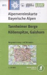 Alpenvereinskarte Tannheimer Berge, Köllenspitze, Gaishorn