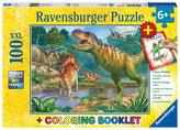 Puzzle Svět dinosaurů/100 dílků+omalovánky