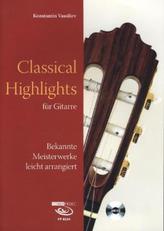 Classical Highlights, für Gitarre, m. Audio-CD