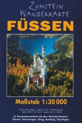 Zumstein Wanderkarte Füssen. Laminiert (Wasser- und Reißfest)