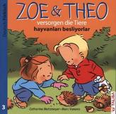 Zoe & Theo versorgen die Tiere, Deutsch-Türkisch. Zoe & Theo hayvanlari besliyorlar