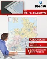 Bacher Postleitzahlen-Karte Deutschland Nord-West, Posterlandkarte beschichtet