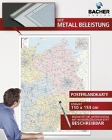 Bacher Postleitzahlenkarte Deutschland Nord-Ost, Brandenburg, Berlin, Mecklenburg-Vorpommern, Freistaat Sachsen, Thüringen, Post
