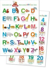 Fragenbär-Lernposter: Mein erstes ABC der Tiere + Zahlen und Mengen von 1 bis 20, 2 Poster