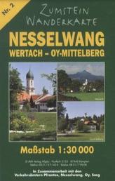 Zumstein Wanderkarte Nesselwang, Wertach, Oy-Mittelberg