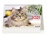 Kalendář 2021 stolní: Kočky/Mačky, 226x139