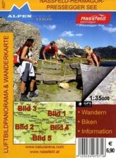 Alpenwelt Luftbildpanorama & Wanderkarte Nassfeld, Hermagor, Pressegger See