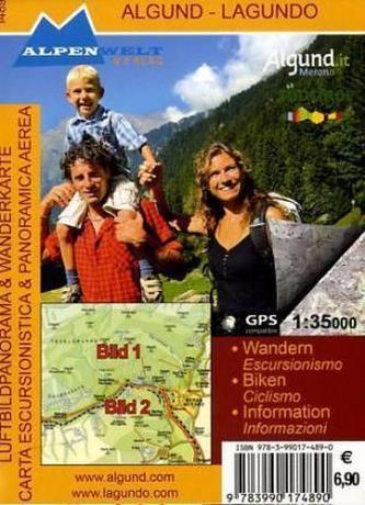 Alpenwelt Luftbildpanorama & Wanderkarte Algund. Lagundo Alpenwelt Luftbildpanorama & Wanderkarte Algund. Lagundo