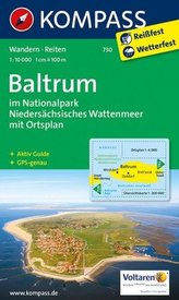 Kompass Karte Baltrum im Nationalpark Niedersächsisches Wattenmeer