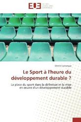 Le Sport à l'heure du développement durable ?