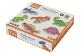 Dřevěné magnety 20 ks - dinosauři
