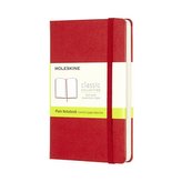 Moleskine classic, Pocket Size, Plain Notebook, red