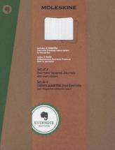 Moleskine Evernote Notizbuch, Extra Large, kariert, soft cover, Kraft/Natur, 2er-Set