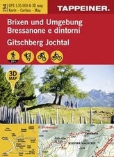 3D-Wanderkarte Brixen und Umgebung. Carta ecursionistica 3D - Bressanone e dintorni