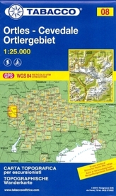 Tabacco topographische Wanderkarte Ortles - Cevedale. Ortlergebiet