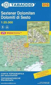 Tabacco topographische Wanderkarte Sextener Dolomiten. Dolomiti di Sesto