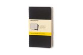 Moleskine Cahier A6, kariert, schwarz, 3er-Set