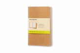 Moleskine Cahier A6, blanko, Kraft/Natur, 3er-Set