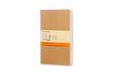 Moleskine Cahier A5, liniert, Kraft/Natur, 3er-Set