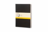 Moleskine Cahier XL, kariert, schwarz, 3er-Set