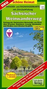 Doktor Barthel Karte Wander- und Radwanderkarte Sächsischer Weinwanderweg
