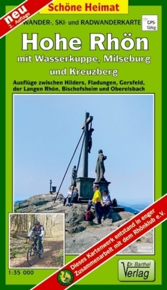 Doktor Barthel Karte Hohe Rhön mit Wasserkuppe, Milseburg, Kreuzberg Doktor Barthel Karte Hohe Rhön mit Wasserkuppe, Milseburg, Kreuzberg