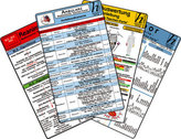 Ambulanz Karten-Set - Reanimation, EKG Auswertung - Anleitung, Notfallmedikamente Set, Laborwerte, 6 Medizinische Taschen-Karten