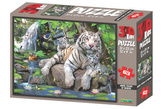 3D Puzzle Bílí tygři 63 dílků