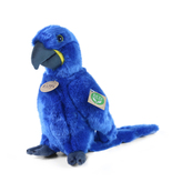 Plyšový papoušek modrý Ara Hyacintový stojící, 23 cm, ECO-FRIENDLY