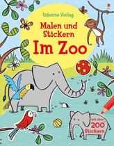 Malen und Stickern: Im Zoo