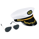 Sada kapitán, čepice s brýlemi pro dospělé