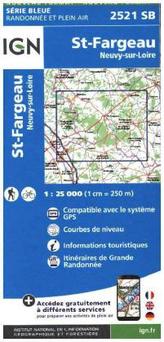 IGN Karte, Carte de randonnée (et plein air) St Fargeau Neuvy