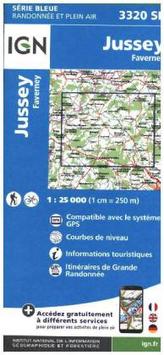 IGN Karte, Carte de randonnée (et plein air) Jussey Faverney