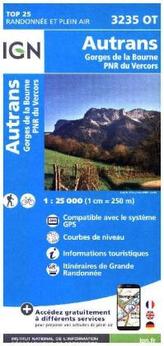IGN Karte, Carte de randonnée (et plein air) Autrans, Gorges de la Bourne - PNR du Vercors