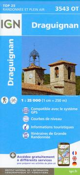 IGN Karte, Carte de randonnée (et plein air) Draguignan
