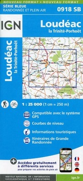 IGN Karte, Serie Bleue Loudéac la Trinité Porhoet