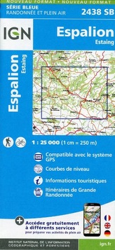 IGN Karte, Serie Bleue Espalion Estaing