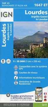 IGN Karte, Carte de randonnée (et plein air) Lourdes - Argeles-Gazost - le Lavedan