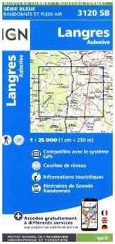 IGN Karte, Serie Bleue Langres, Auberive