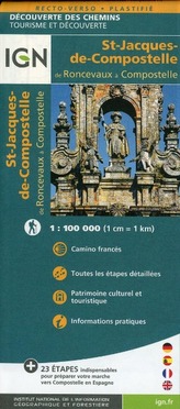 IGN Entdeckungswege Saint Jacques le Roncevaux - Compostelle