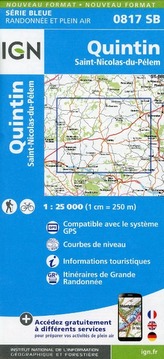 IGN Karte, Serie Bleue Quintin / Saint- Nicolas-du-Pelern