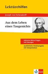 Lektürehilfen Joseph von Eichendorff 'Aus dem Leben eines Taugenichts'