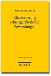 Rückforderung schwiegerelterlicher Zuwendungen