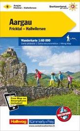 Kümmerly & Frey Karte Wanderkarte Aargau, Fricktal - Hallwilersee