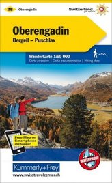 Kümmerly & Frey Wanderkarte Karte Oberengadin / Engiadin'Ota