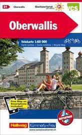 Kümmerly & Frey Karte Radwanderkarte Oberwallis