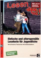 Einfache und altersgemäße Lesetexte für Jugendliche, m. CD-ROM