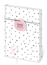 Diář 2021 A6 LYRA týdenní L369 Hearts